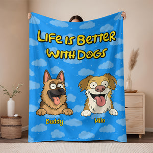 Better With My Dogs Personalized Blanket HA75 892138