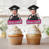 Custom Graduation Photo Look Who's Graduated Cupcake Topper HO82 901388