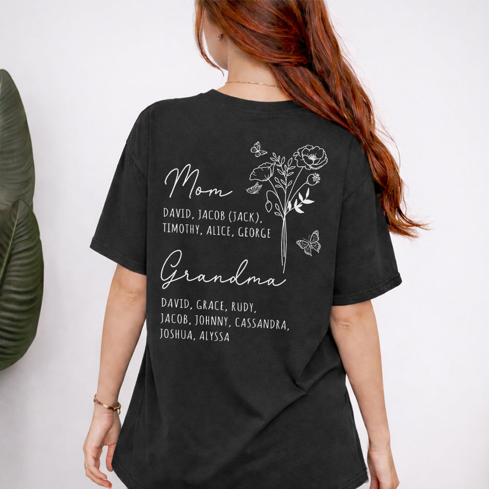 Custom Kid Name Personalized Back Dark Shirt For Mom, Mother Day Gift TH10 898755