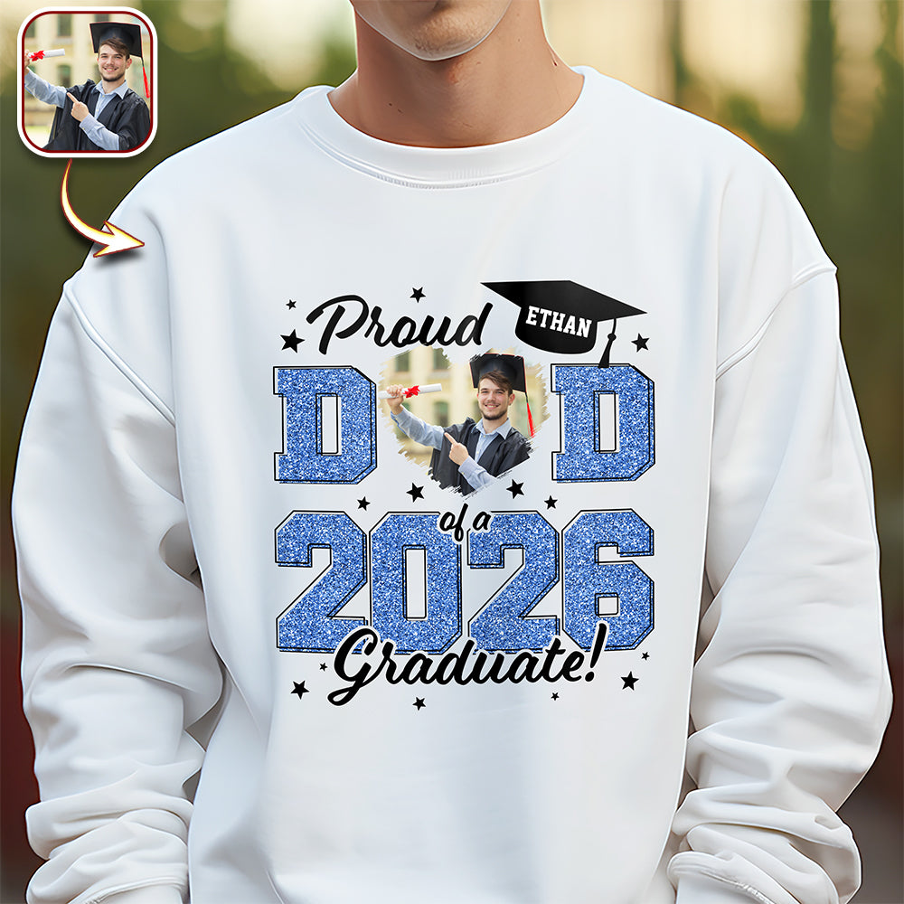 Custom Photo Proud Mom/Dad Of A 2026 Graduate - Graduation Bright Shirt HA75 920476