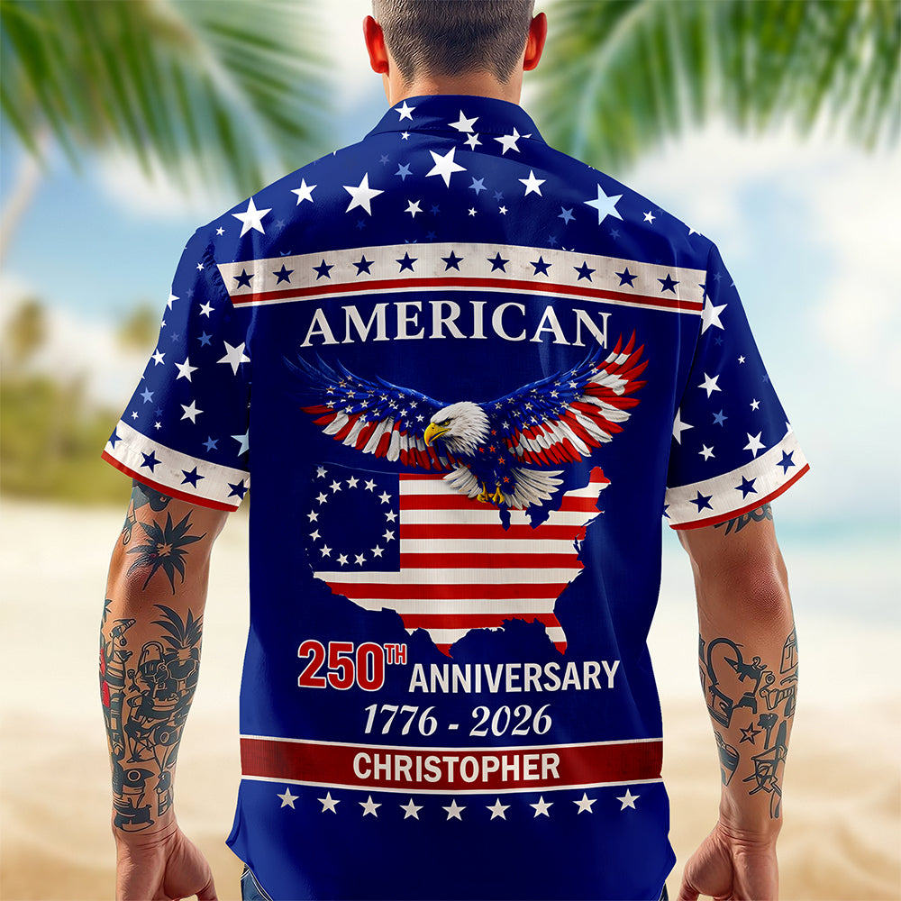 Custom Name American 250Th Anniversary Eagle Flag Hawaii Shirt TH10 898715