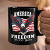 America 250 Years of Freedom Patriotic Eagle Flag Black Mug HA75 897336
