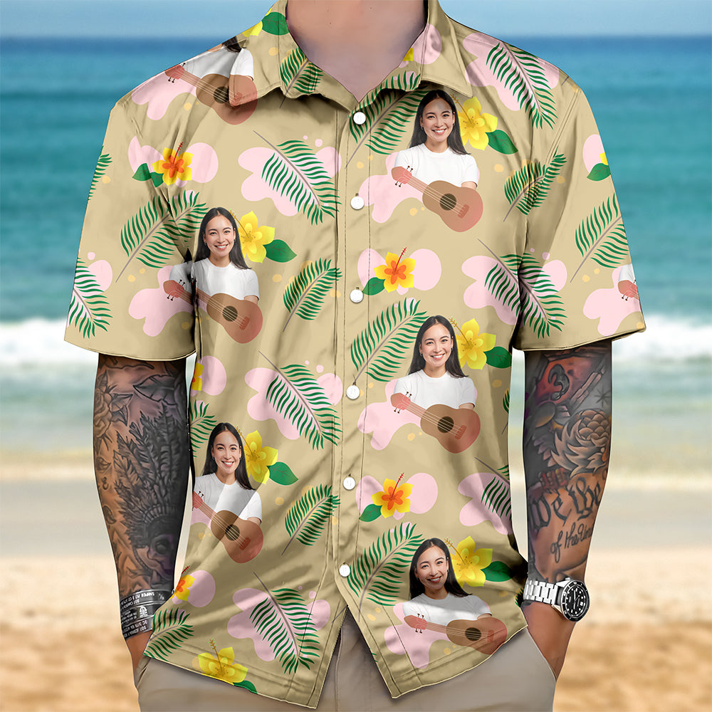 Custom Photo Funny Face Aloha Hawaii Shirt TH10 892745