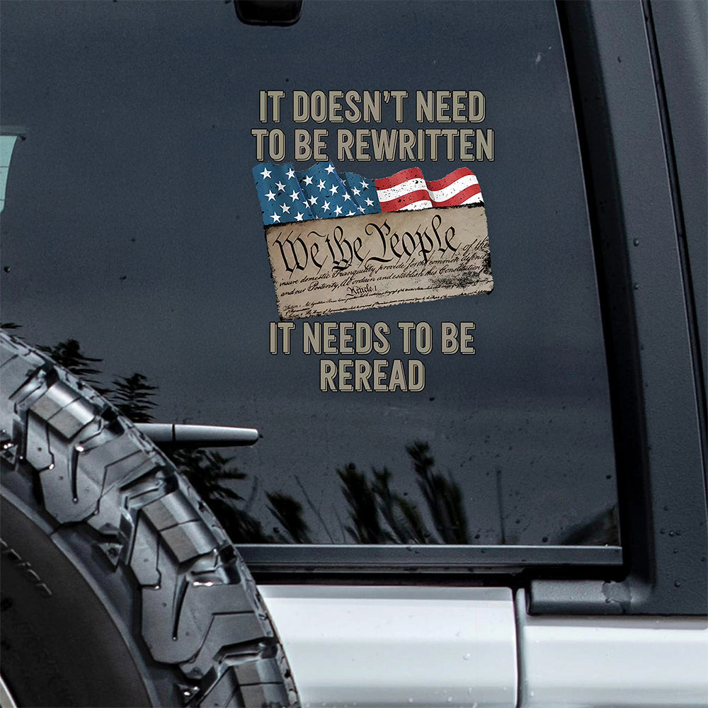 We The People US Flag Car Window Decal Sticker HA75 898234