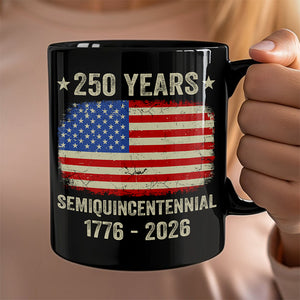 Celebrate 250th Anniversary United States Semiquincentennial Black Mug HO82 894772