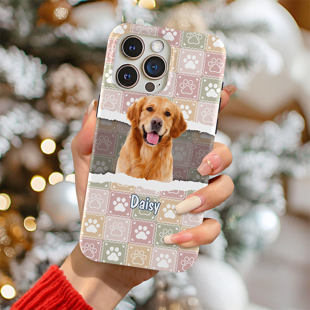 Custom Cute Dog Cat Photo Hide And Seek Paw Phone Case Gift Custom Cute Dog Cat Photo Hide And Seek Paw Phone Case Gift