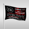 We The People Black And Red USA American Double-Sided Flag HA75 898222