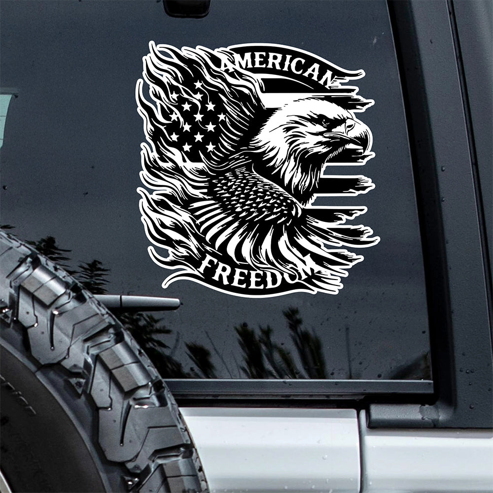 American Freedom USA Flag Patriotic Car Window Decal Sticker HA75 898964
