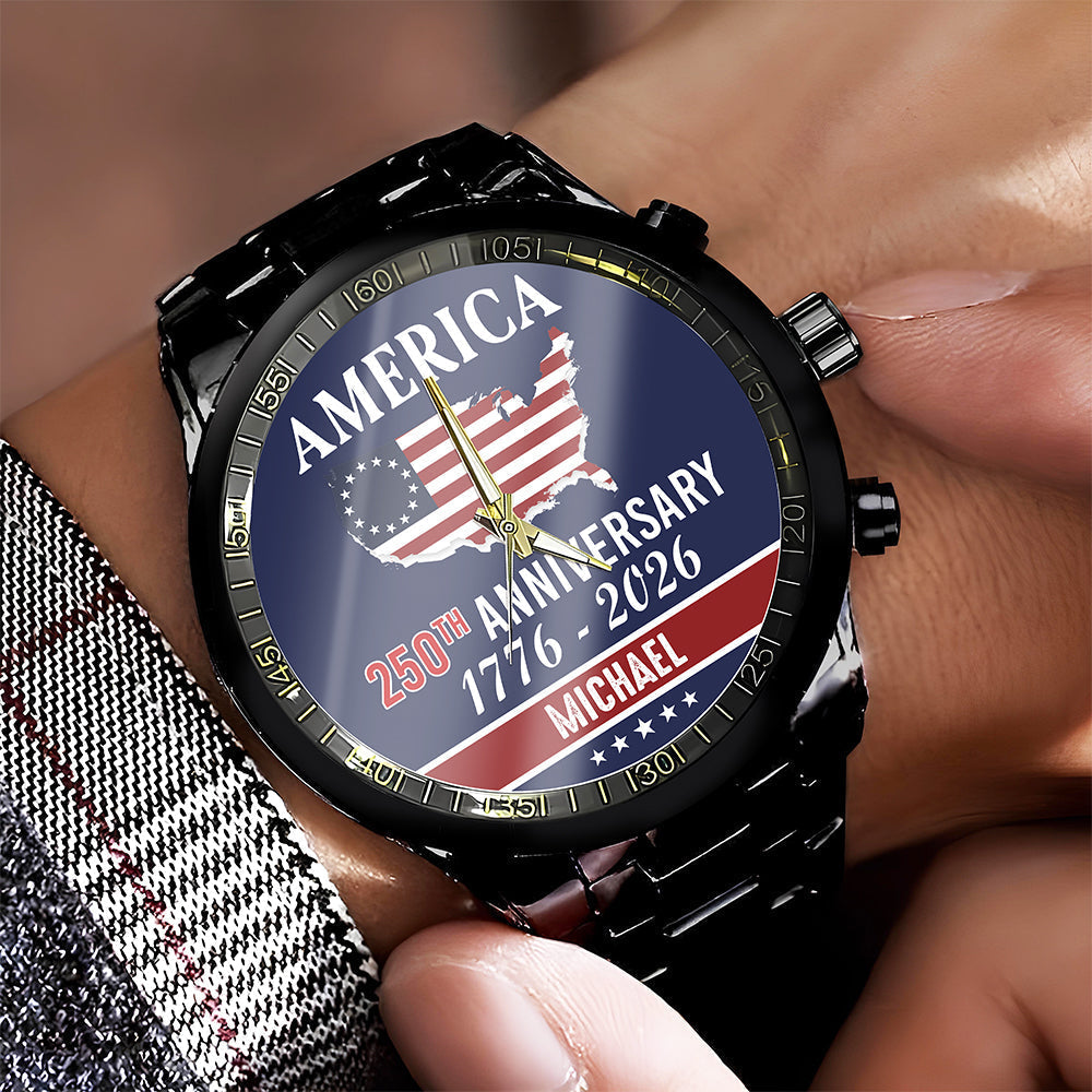 Personalized Name America 250th Anniversary Men's Wrist Watch HO82 901562