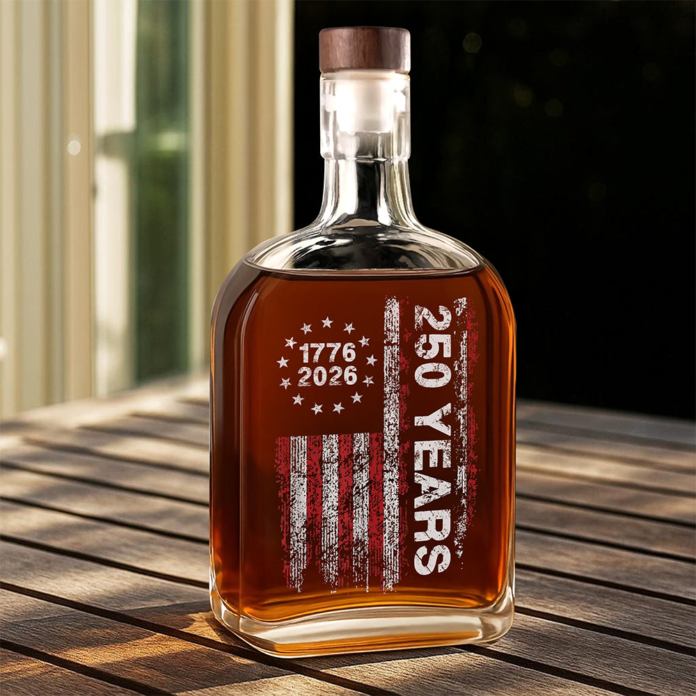 America 250th Birthday US Flag 250 Years We The People Whiskey Bottle HA75 897386