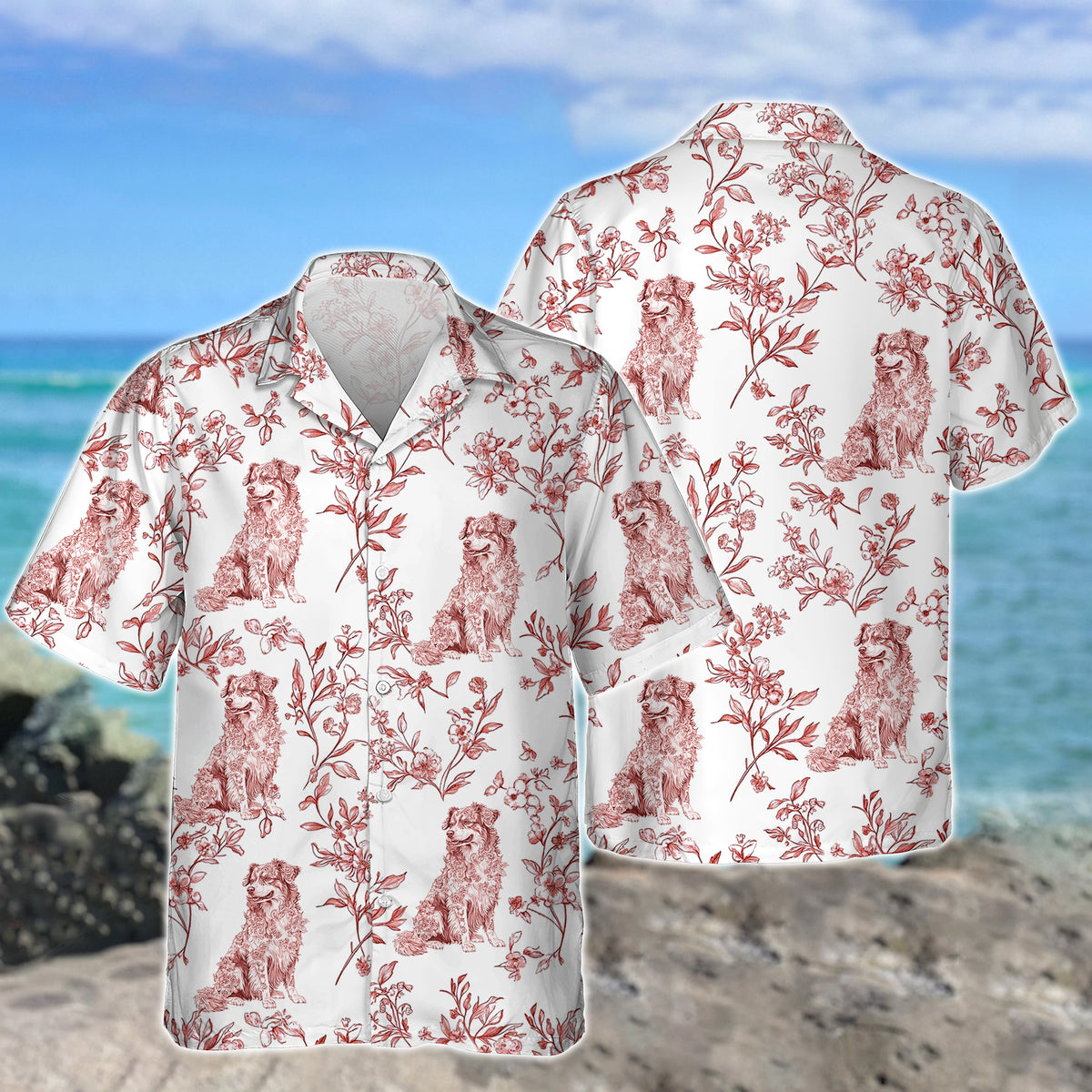 Dog Toile Fabri - Personalized Hawaiian Shirt, Gift For Dog Lover CH07 896076
