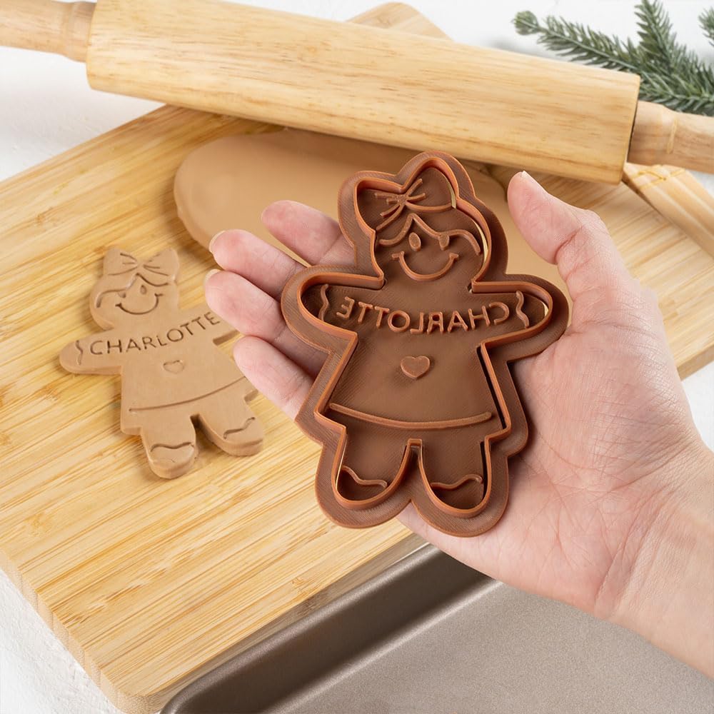 Personalized Gingerbread Name Family Gift Ginger Cookie Stamp LM32 897423