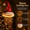 Lighted Santa Hat Chandelier with Warm LED Lights for Christmas Decor HO82 903572