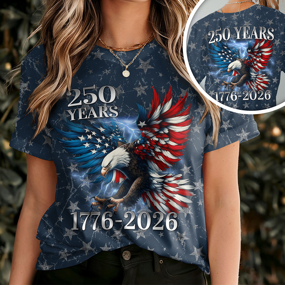 Personalized 250th Anniversary Eagle Patriotic American AOP Shirt TH10 169543