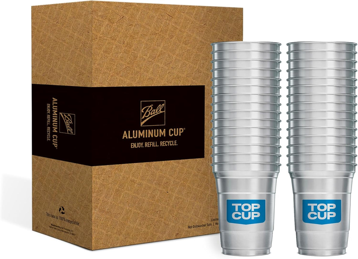 America'S 250Th Birthday 20 Oz Reusable Aluminum Cups 20 Count | Durable, Reusable & Recyclable, Made in USA