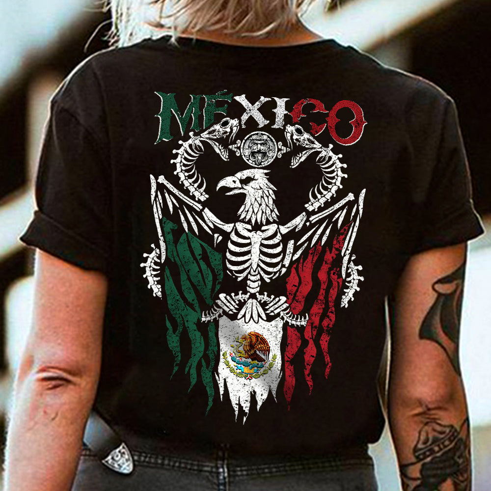 Mexico Flag Eagle Snake Bone Shirt For Dad N369 896043