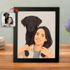 Custom Portrait Photo With Painting Style Poster Picture Frame Gift For Pet Owners HO82 894210