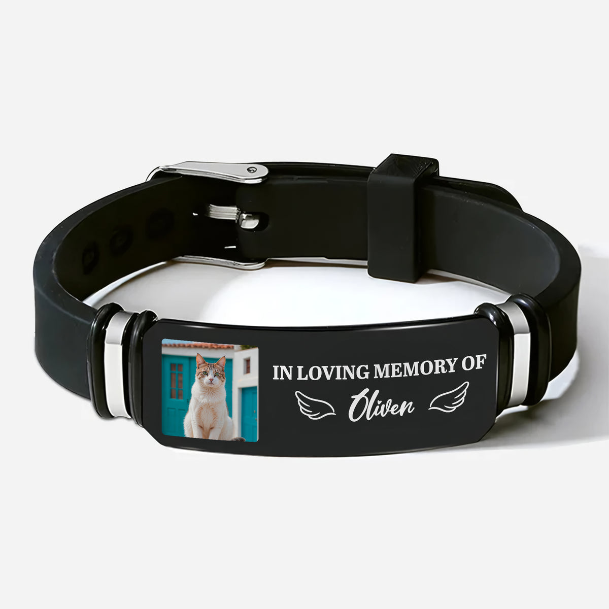 Custom Photo In Loving Memory Of Dog & Cat Wristband Bracelet, Memorial Gift For Pet Lovers HA75 921652