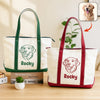 Custom Pet Face With Drawing Style Embroidered Monogram Beach Bag HO82 894244