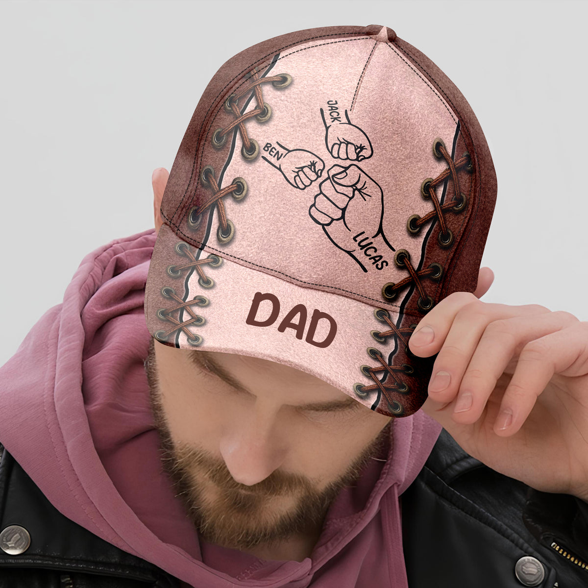 First Bump Daddy With Kids Classic Cap Personalized Gift For Dad, Father's Day HO82 894128