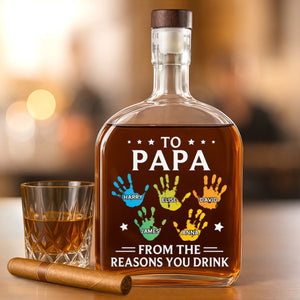 Custom Whiskey Bottle For Dad, To Dad From The Reasons You Drink, Father's Day Gift 177041