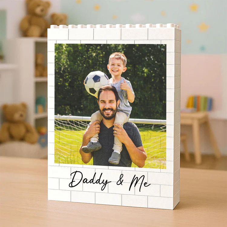Custom Photo Daddy And Me Building Brick Blocks Gift For Family TH10 169945