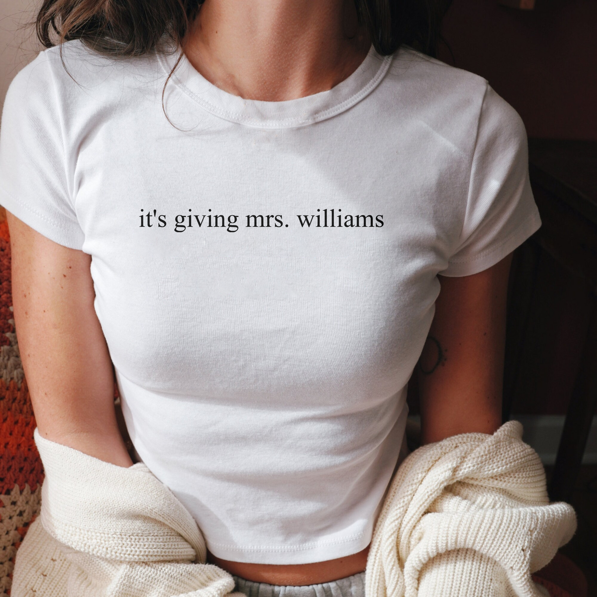 Custom Name “It’s Giving Mrs” Baby Tee - Personalized Bride Gift LM32 899653