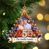 Personalised Family Photo Christmas Tree Acrylic Ornament US 250th Anniversary LM32 669989