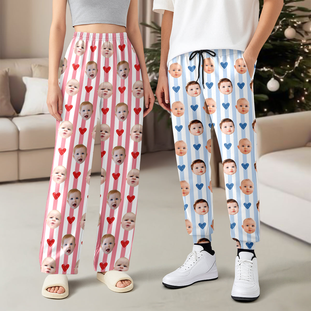 Personalized Baby Face Sweatpants Funny Gift For Dad, Mom, Grandma, Grandpa HA75 921722