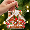 Personalized Gingerbread Family Christmas Acrylic Ornament, Festive Family Holiday Keepsake HA75 919442