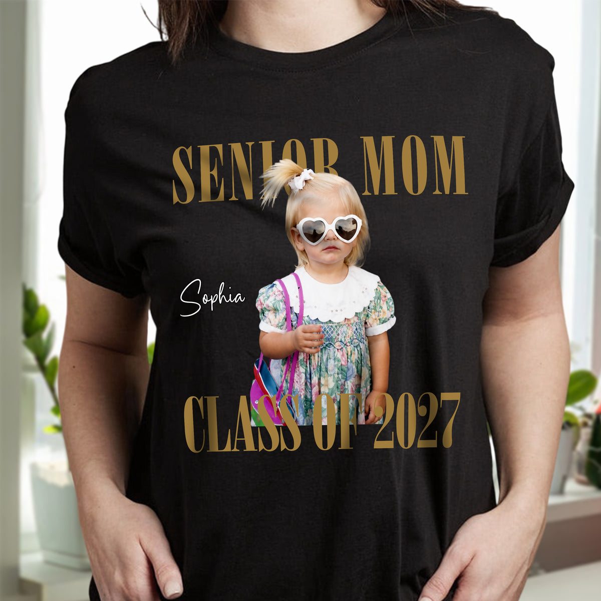 Custom Photo Senior Mom, Senior Dad Class Of 2027 Dark Shirt TH10 170745