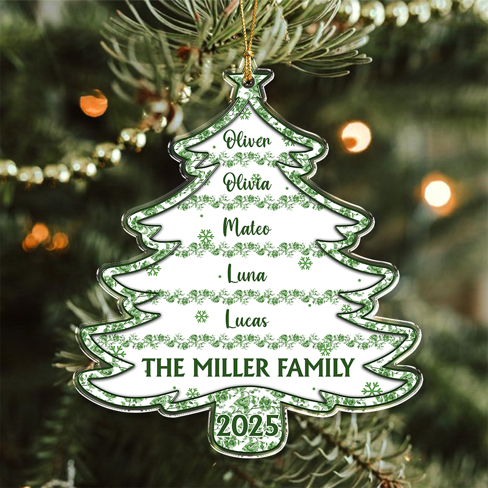 Christmas Tree Of Love - Personalized Custom Acrylic Ornament HO82 894592