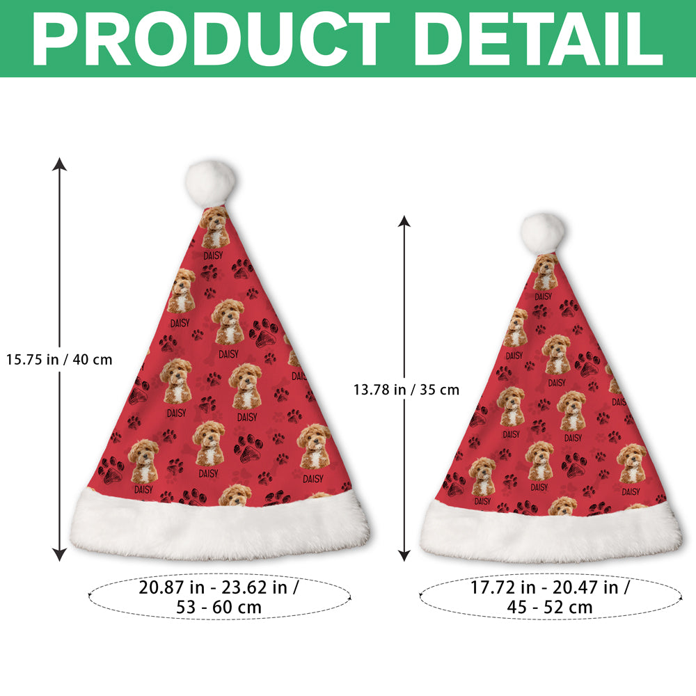 Custom Photo Dog Cat Paw For Dog Cat Lovers Santa Hat LM32 895347
