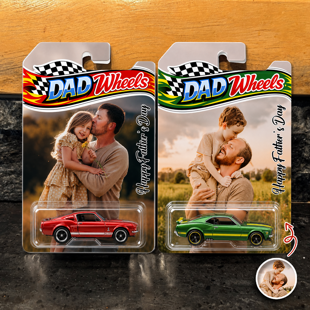 Custom Photo Dad Wheels - Gift for Dad, Father's Day Gift CH07 911674