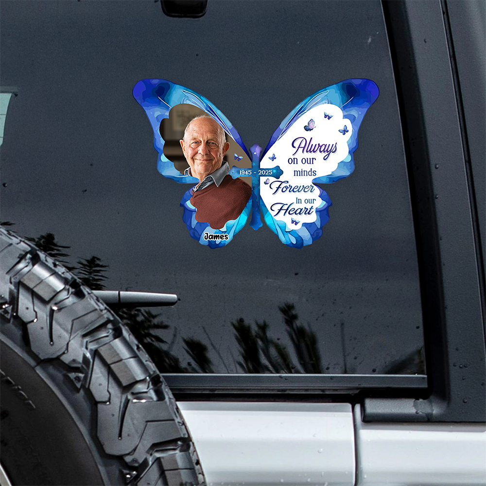 Custom Photo Always Loved Never Forgotten Forever Missed Memorial Car Window Decal Sticker HO82 901102