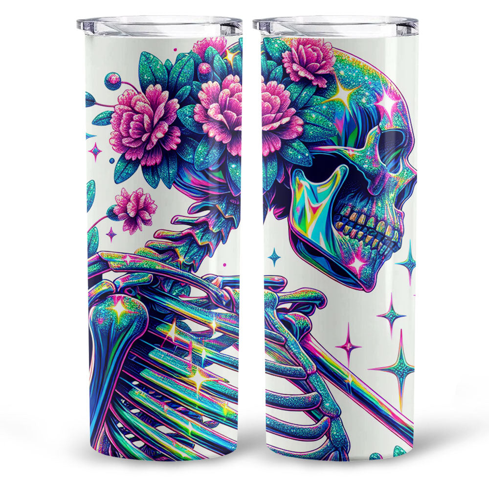 Skeleton With Rose Skinny Tumbler HO82 894956