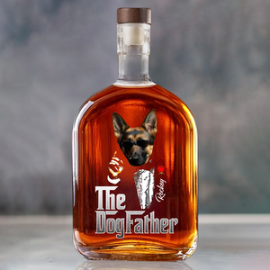 Custom Photo The Dogfather Gentlemen Whiskey Bottle Dog Lovers Gift HO82 894052