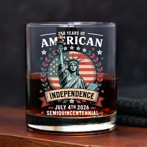 250 Year Of American Independence Patriotic Whiskey Glass LM32 895297