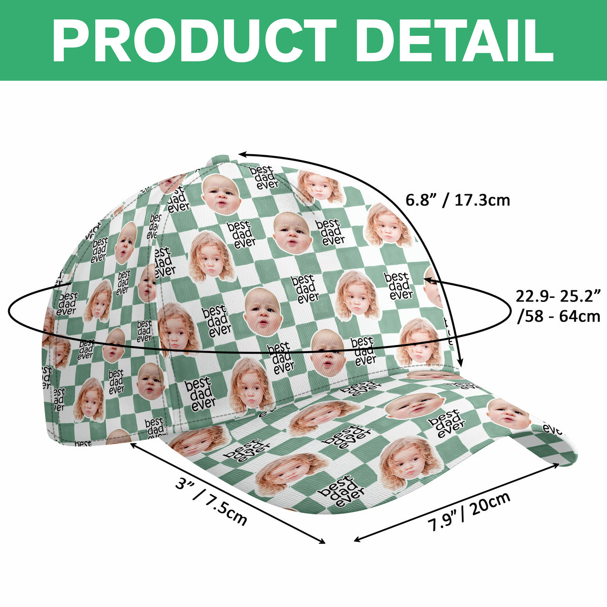 Custom Baby Face Best Dad, Mom Ever Classic Cap - Personalized Gift for Parents LM32 669017