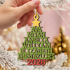 Personalized 2026 Family Names Christmas Wooden Ornament, Holiday Tree Decor LM32 670505
