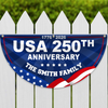 Custom Family Name USA 250th Anniversary 1776-2026 Non-Pleated Fan Flag HA75 920914