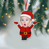 Custom Photo Cute Santa Claus Acrylic Ornament Christmas Gift For Family CH07 896354