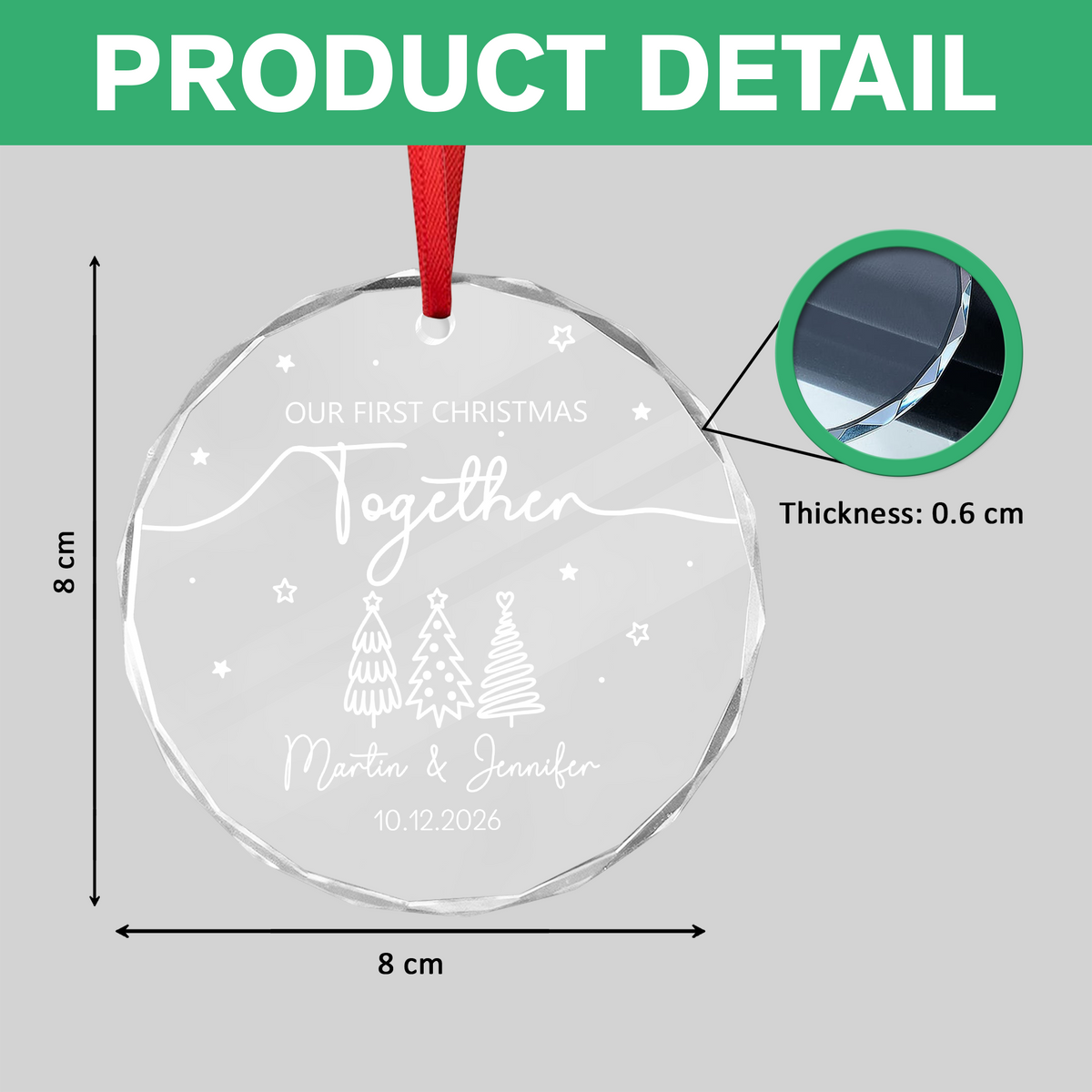 Personalized Our First Christmas As Acrylic Ornament Couple Christmas Gift LM32 670007