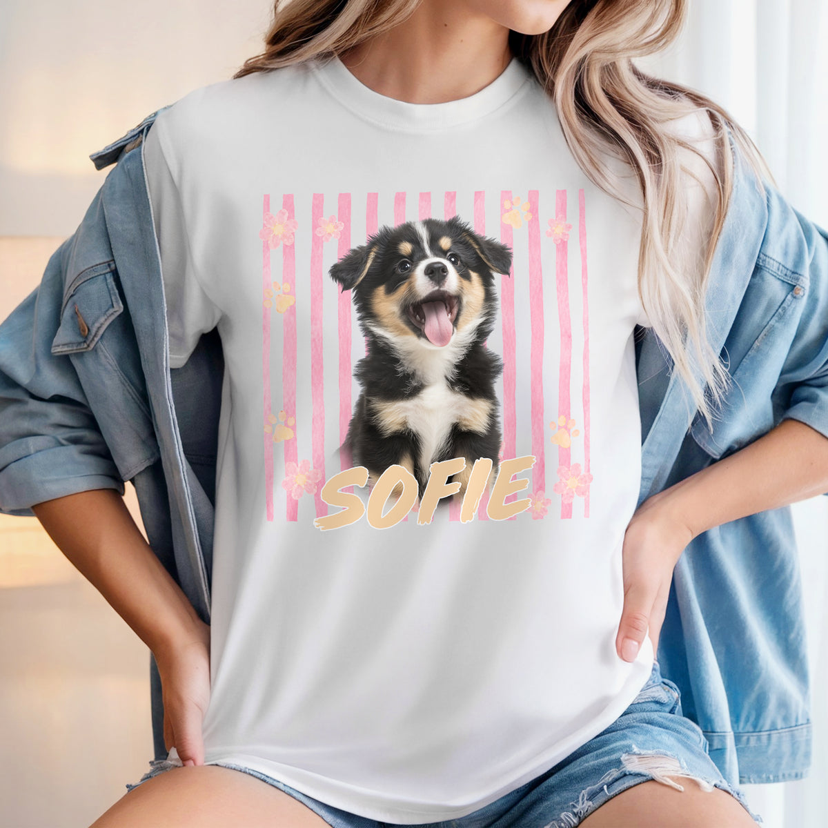 Custom Photo Cute Dog Cat Pet Bright Shirt, Gift For Pet Lovers HA75 921952