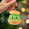 Custom Name Glitter Squishy Dumpling Acrylic Ornament, Personalized Food Lover Keepsake HO82 903646