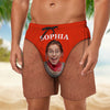 Custom Face Photo Men's Swim Trunks, Personalized Name Funny Beach Shorts, Vacation & Pool Party Gift LM32 669501