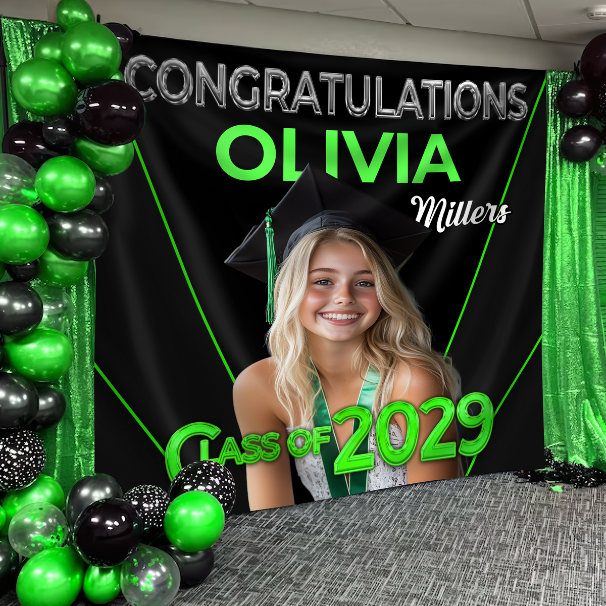 Custom Photo Class of 2026 Graduation Backdrop LM32 899205