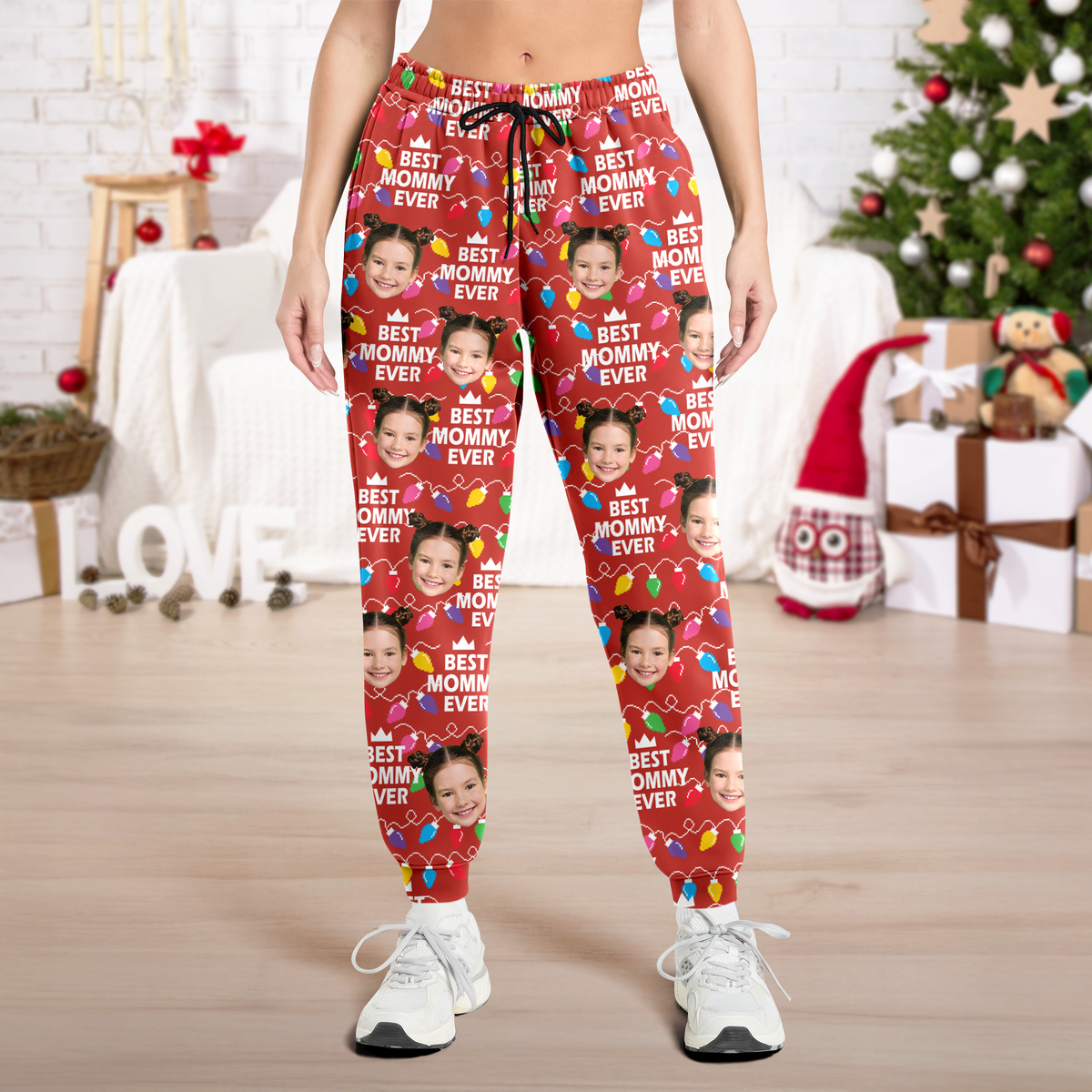 Best Mom Dad Ever Christmas Light - Personalized Sweatpants CH07 899396