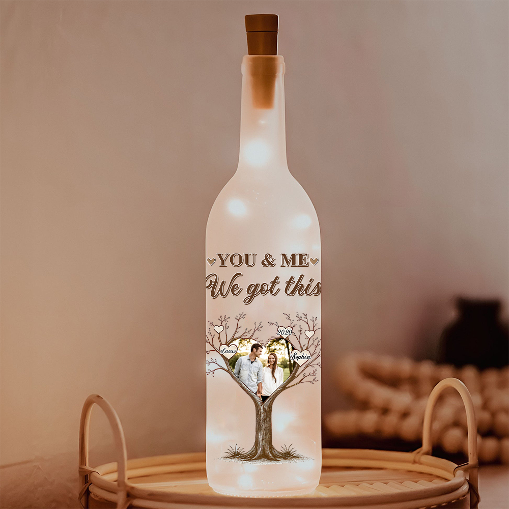 Custom Couple Photo You & Me - We Got This Keepsake Bottle Lamp LM32 895133