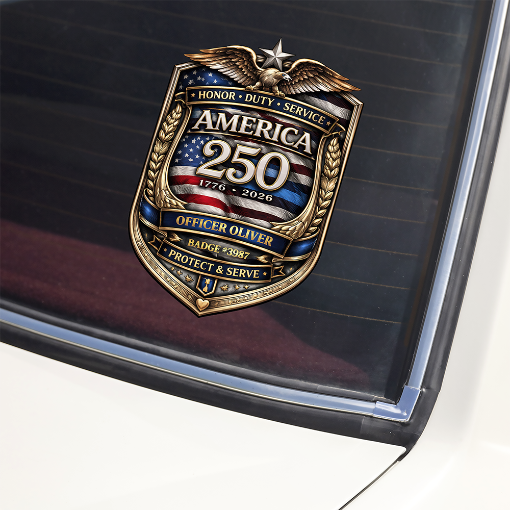 Custom Officer Name Honor Duty Service Car Window Decal Sticker TH10 169377